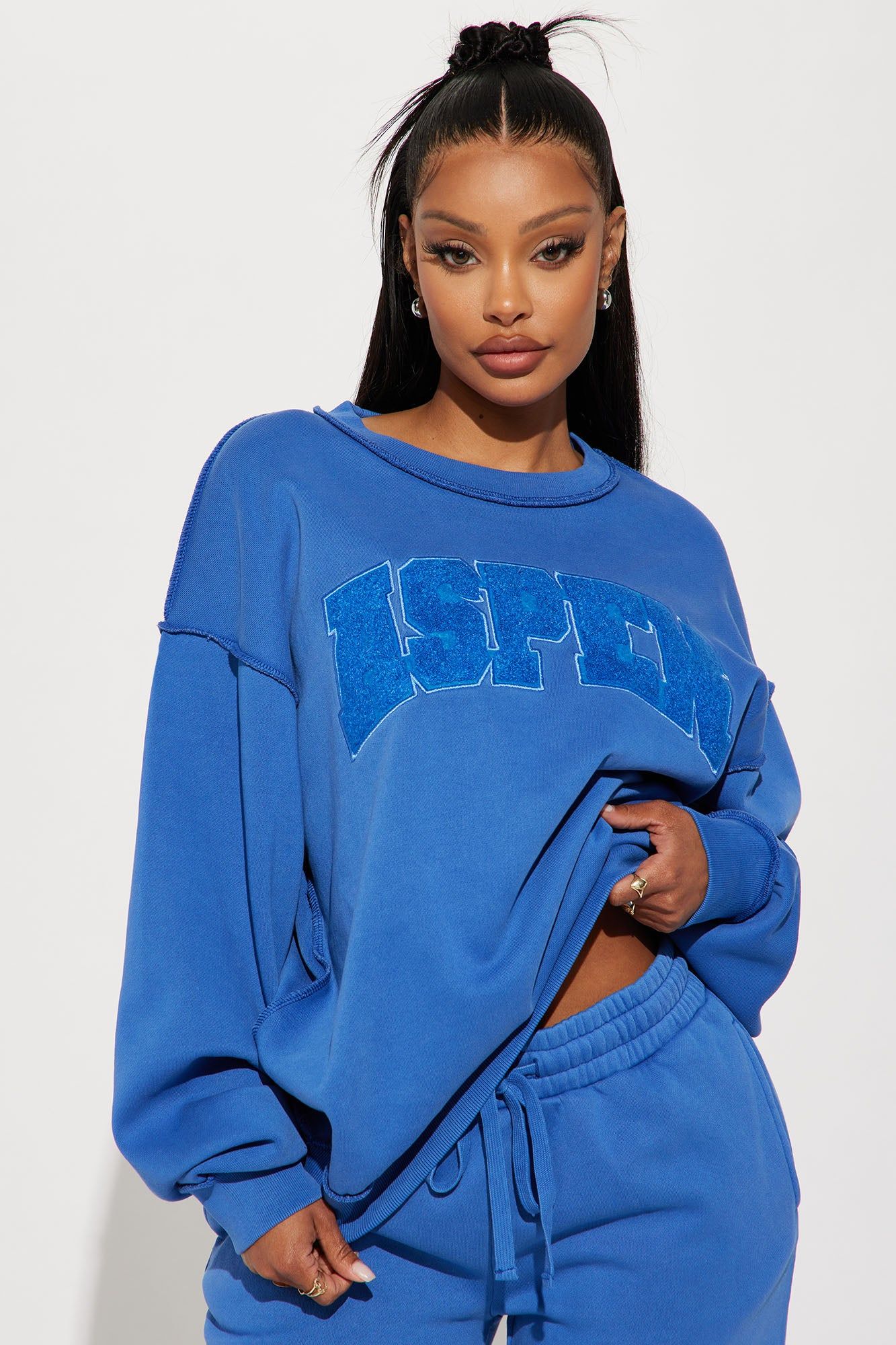 Aspen Trip Sweatsuit - Blue sold by Fashion Nova product image thumbnail 2
