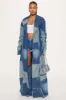 Don't Talk Loud Denim Trench Coat - Vintage Wash sold by Fashion Nova