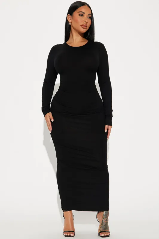 Secretly Sexy Maxi Dress - Black sold by Fashion Nova