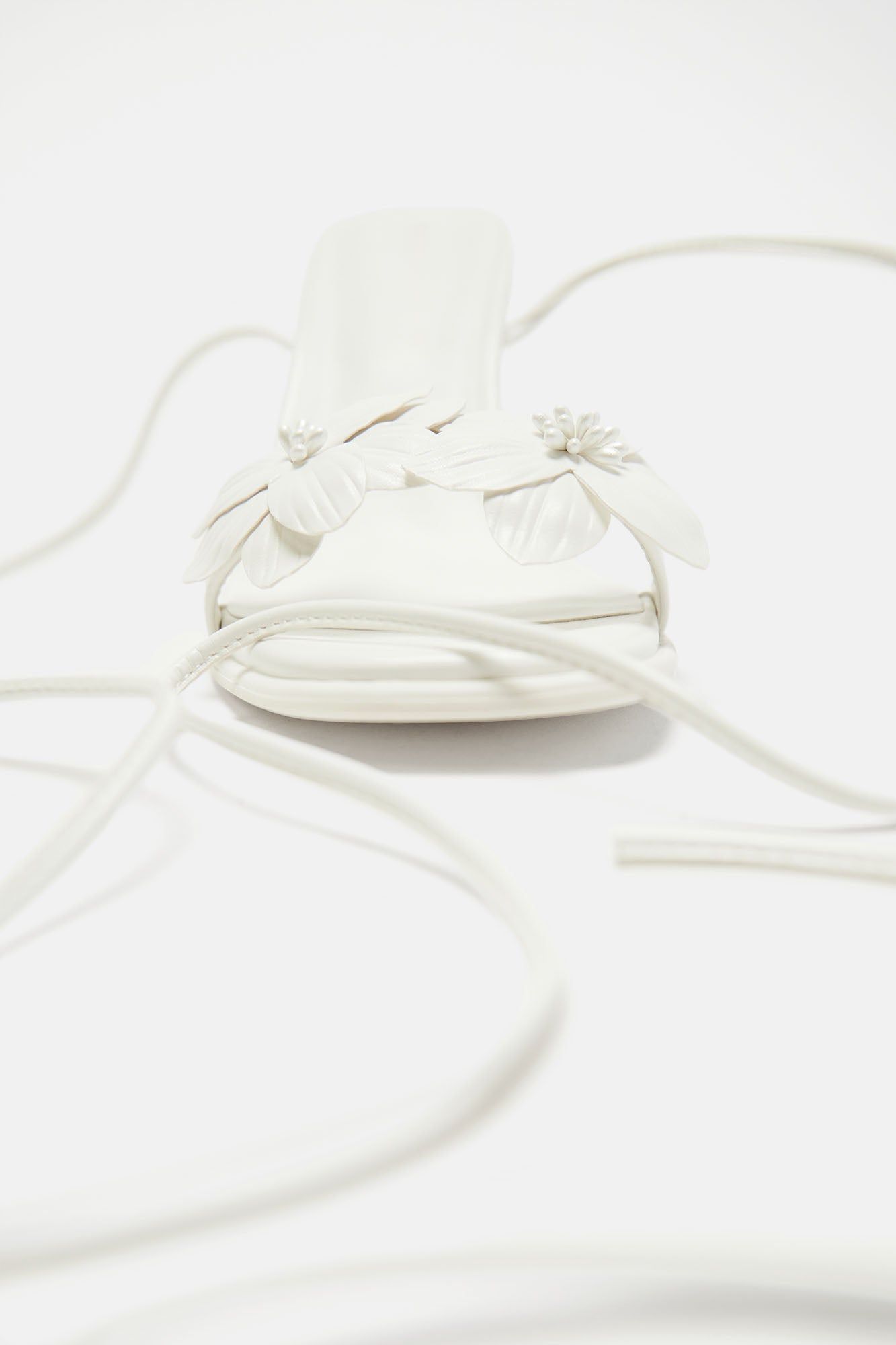 Emery Wrap Up Heeled Sandals - White sold by Fashion Nova product image thumbnail 4