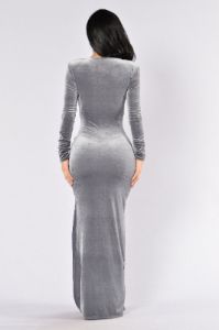 Love Sex Magic Velvet Dress - Silver sold by Fashion Nova