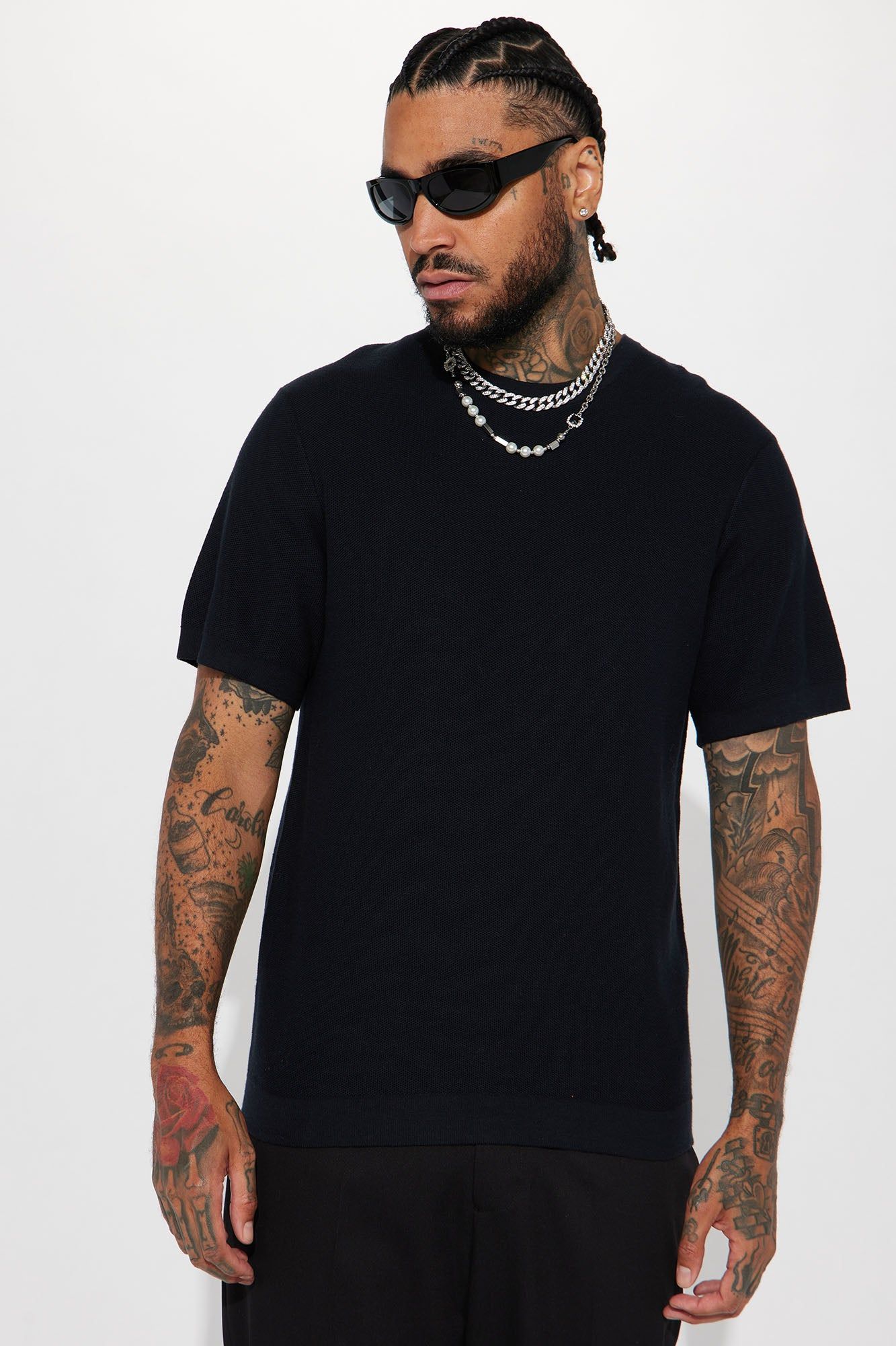 Classic Sweater Tee - Black sold by Fashion Nova