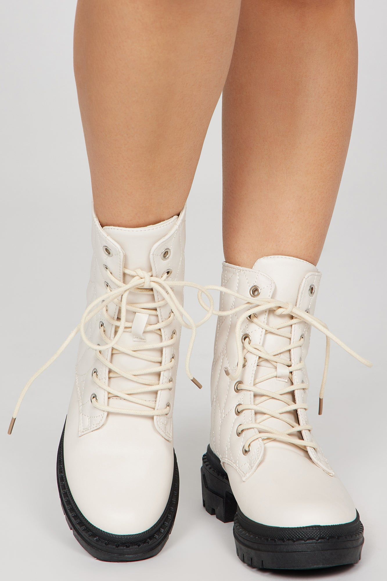Fading Away Combat Boots - Off White sold by Fashion Nova product image thumbnail 2