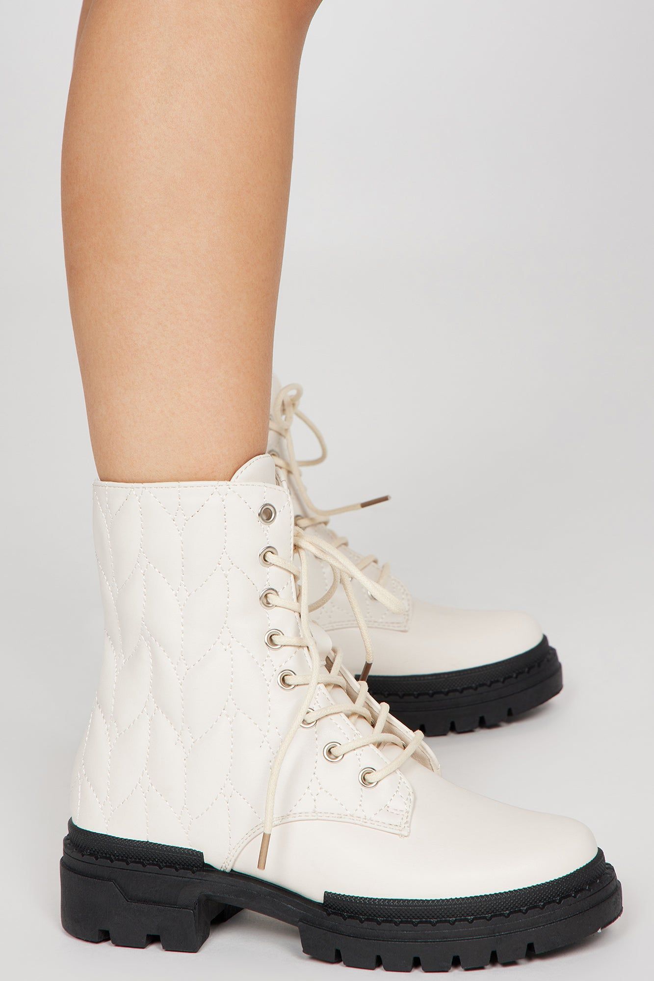 Fading Away Combat Boots - Off White sold by Fashion Nova product image thumbnail 3