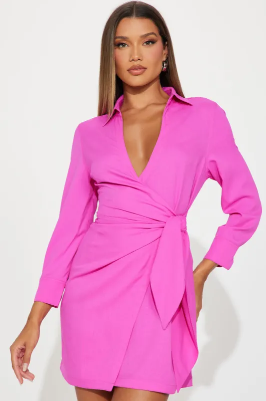 Daily Doll Mini Dress - Hot Pink sold by Fashion Nova