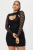 Carmen Lace Mini Dress - Black sold by Fashion Nova