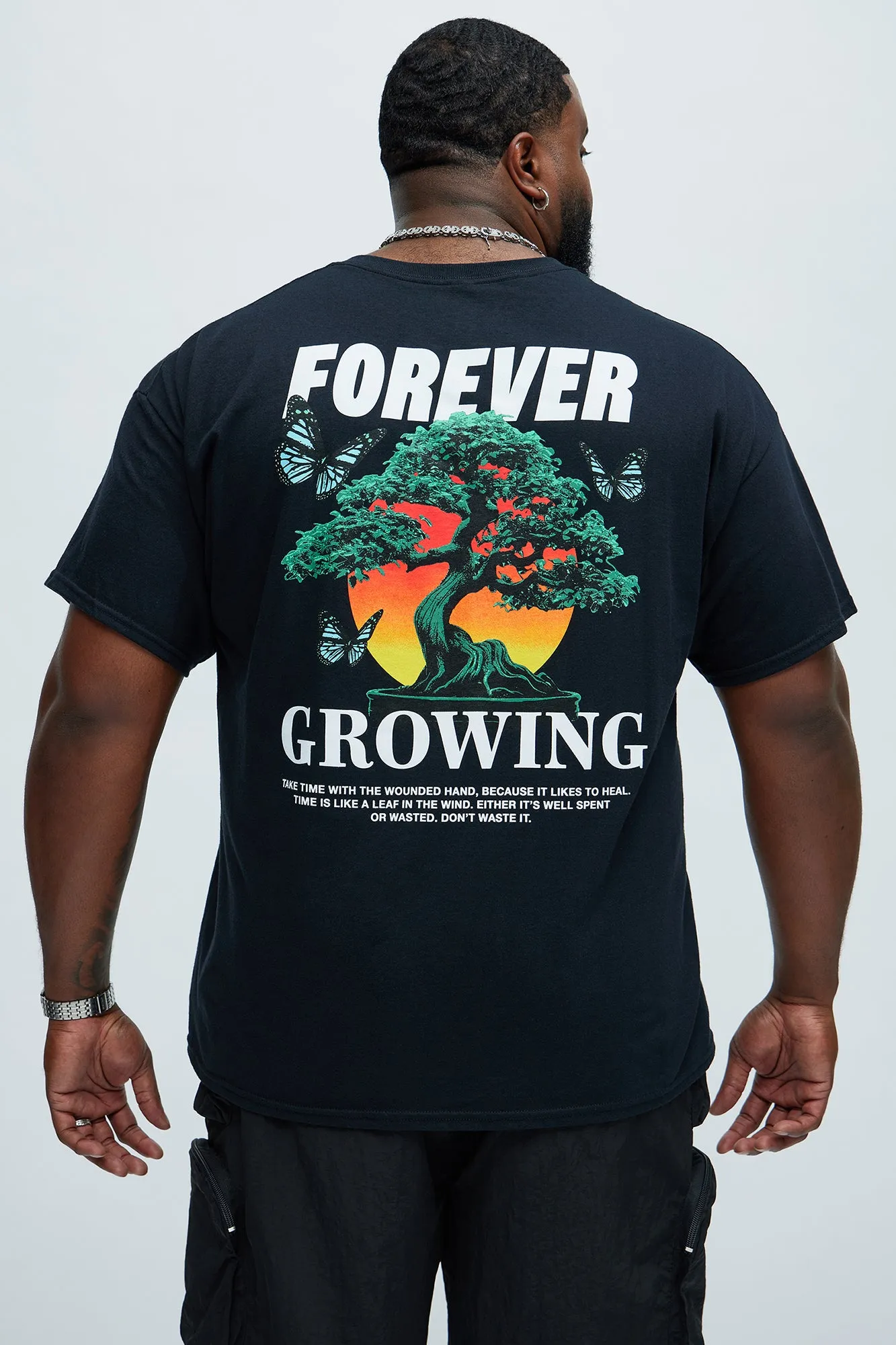 Forever Growing Short Sleeve Tee - Black sold by Fashion Nova product image thumbnail 5