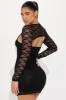 Carmen Lace Mini Dress - Black sold by Fashion Nova