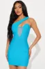 Cassie Bandage Mini Dress - Aqua sold by Fashion Nova