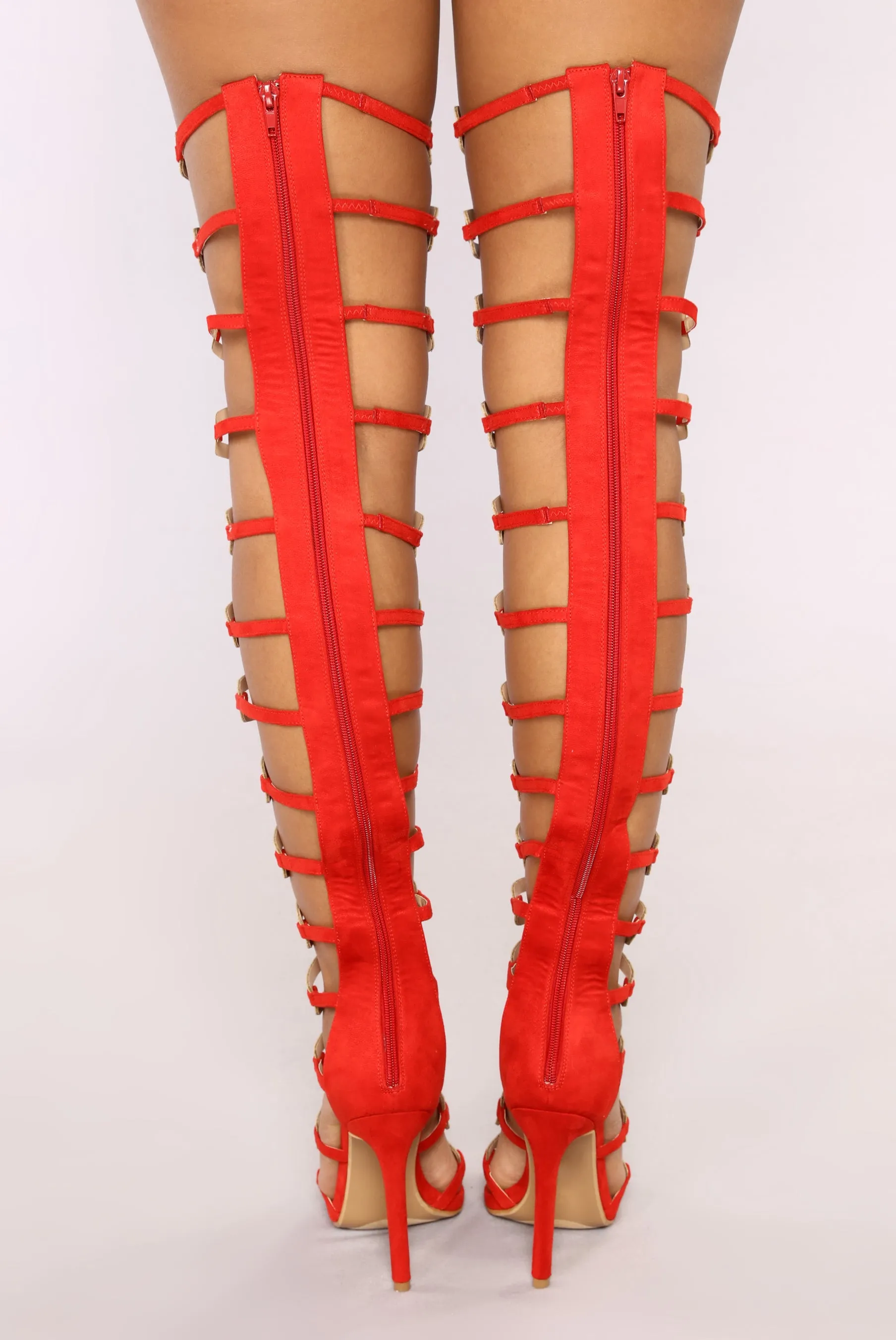 The Business Heeled Sandal - Red/Gold Glitter sold by Fashion Nova product image thumbnail 5