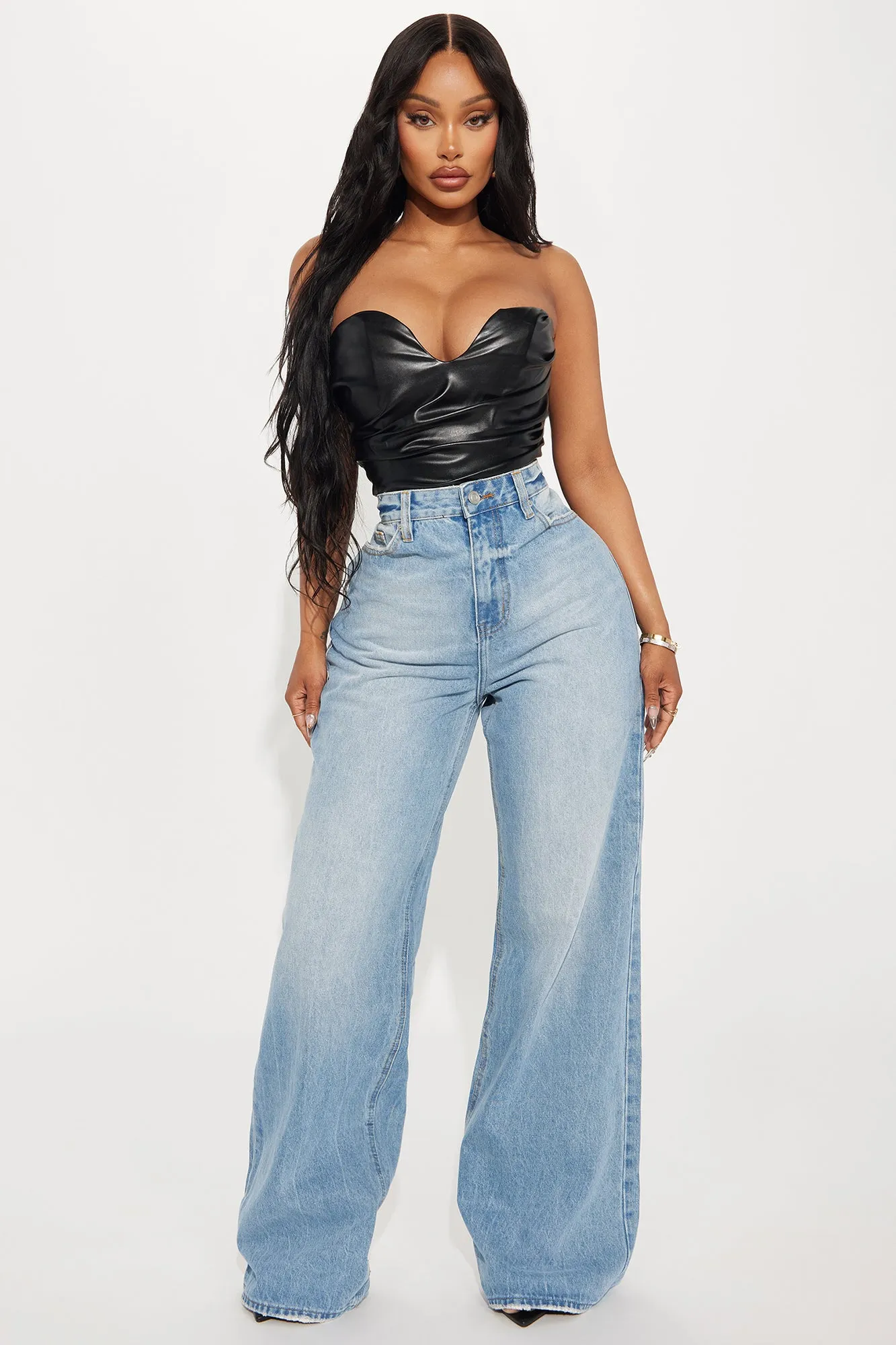 Back In The Game Baggy Jeans - Medium Wash sold by Fashion Nova