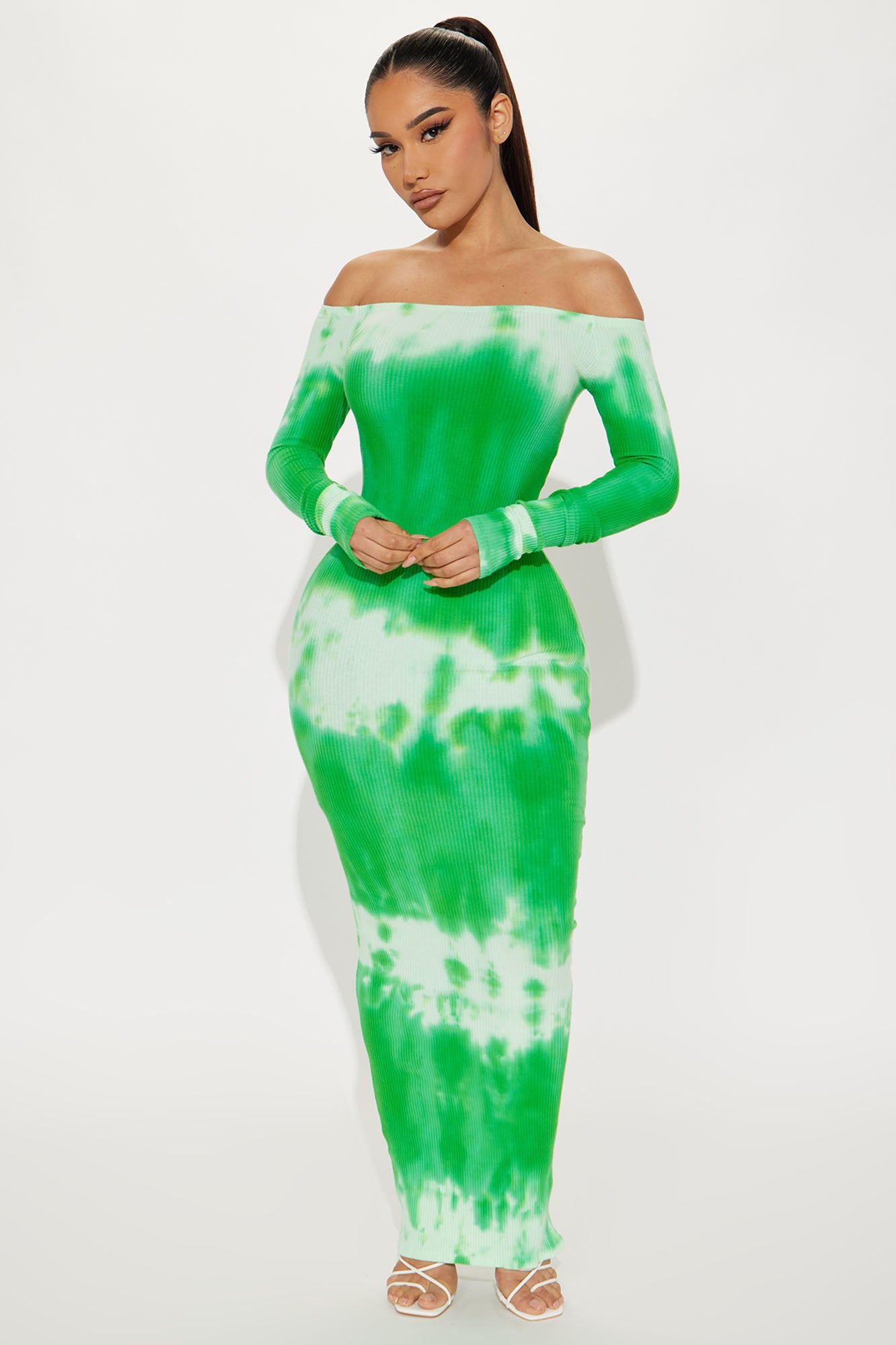 Eccentric Bizarre Maxi Dress - Lime sold by Fashion Nova