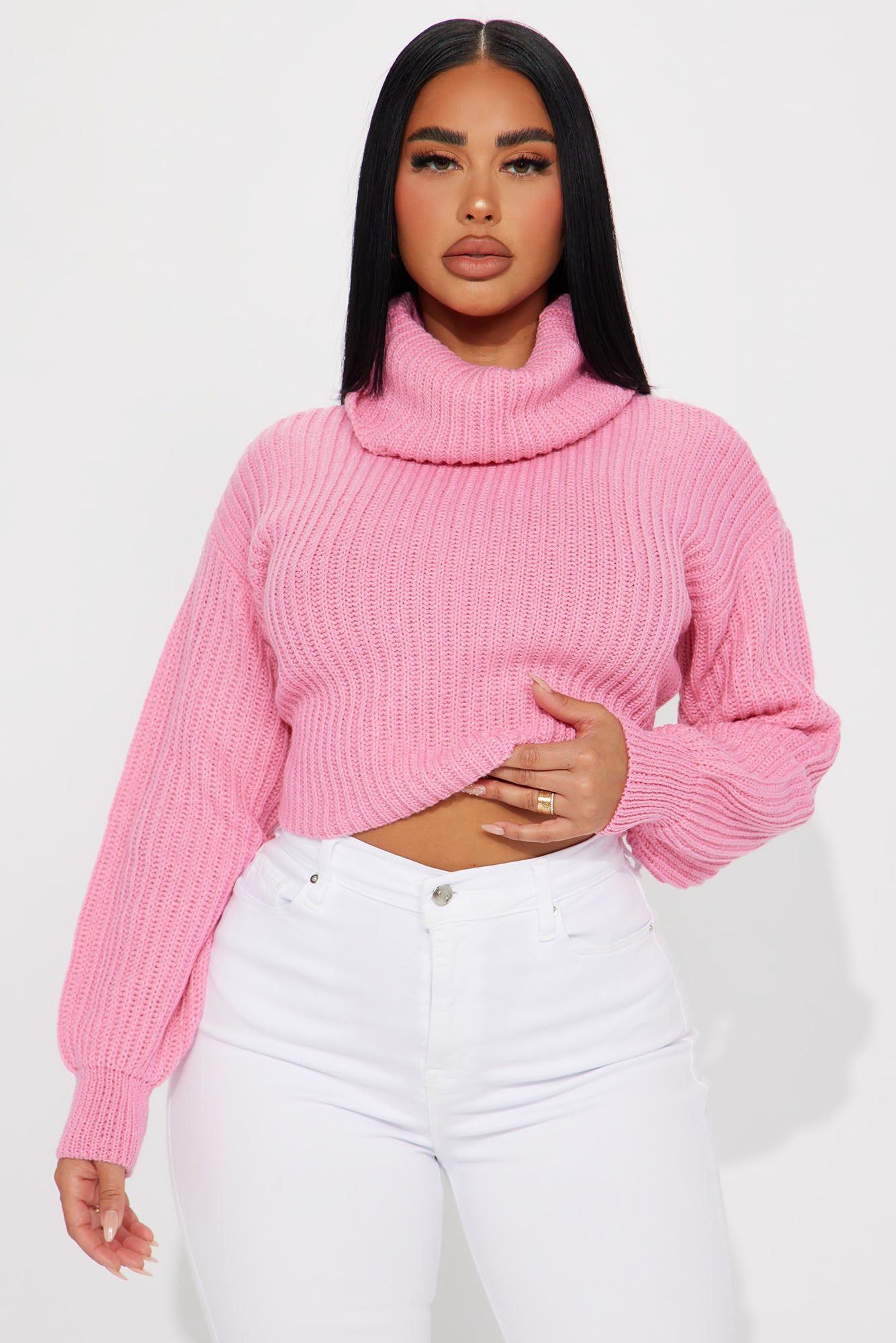 Jaylaani Sweater Top - Pink sold by Fashion Nova