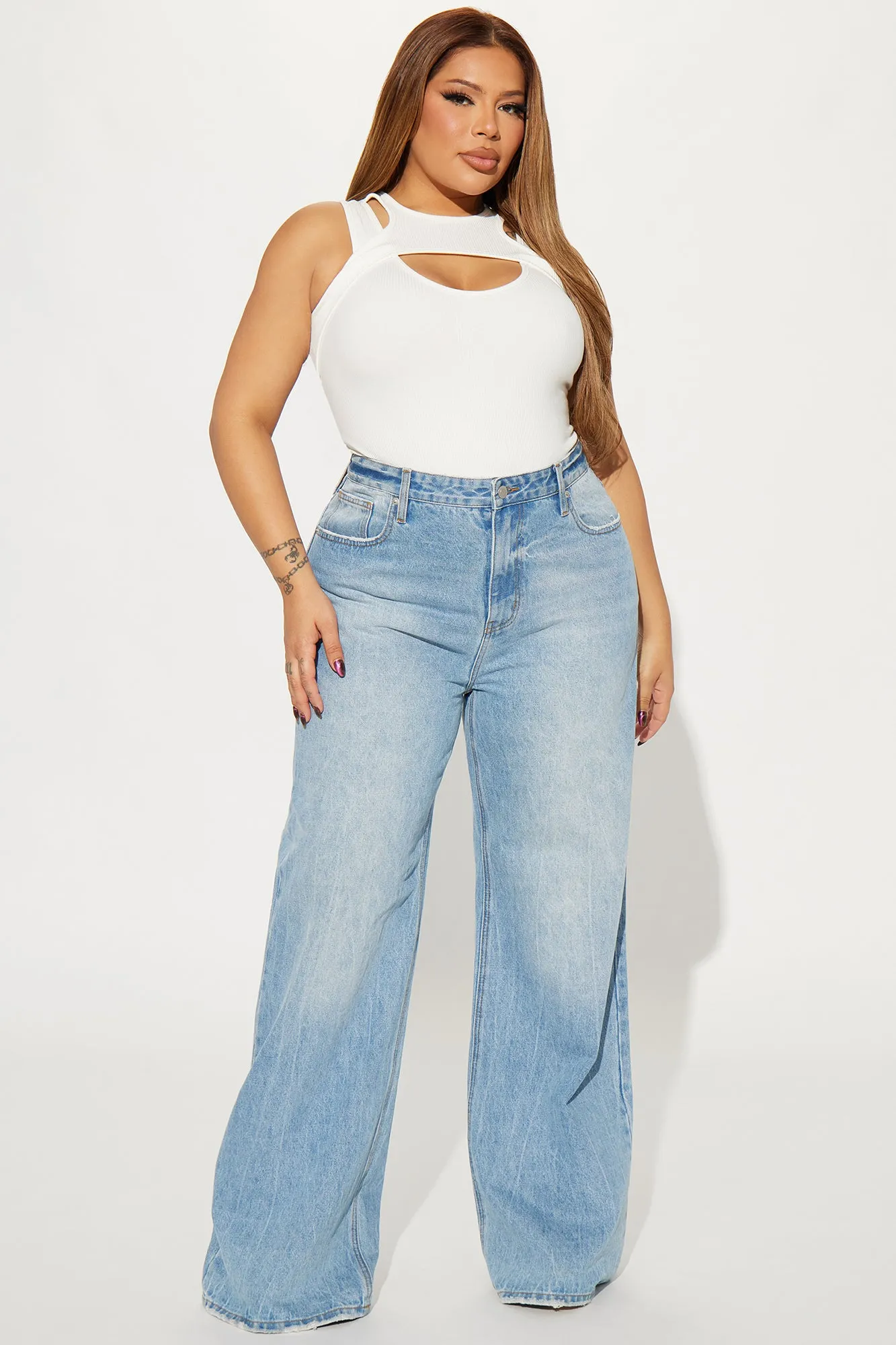 Back In The Game Baggy Jeans - Medium Wash sold by Fashion Nova product image thumbnail 4