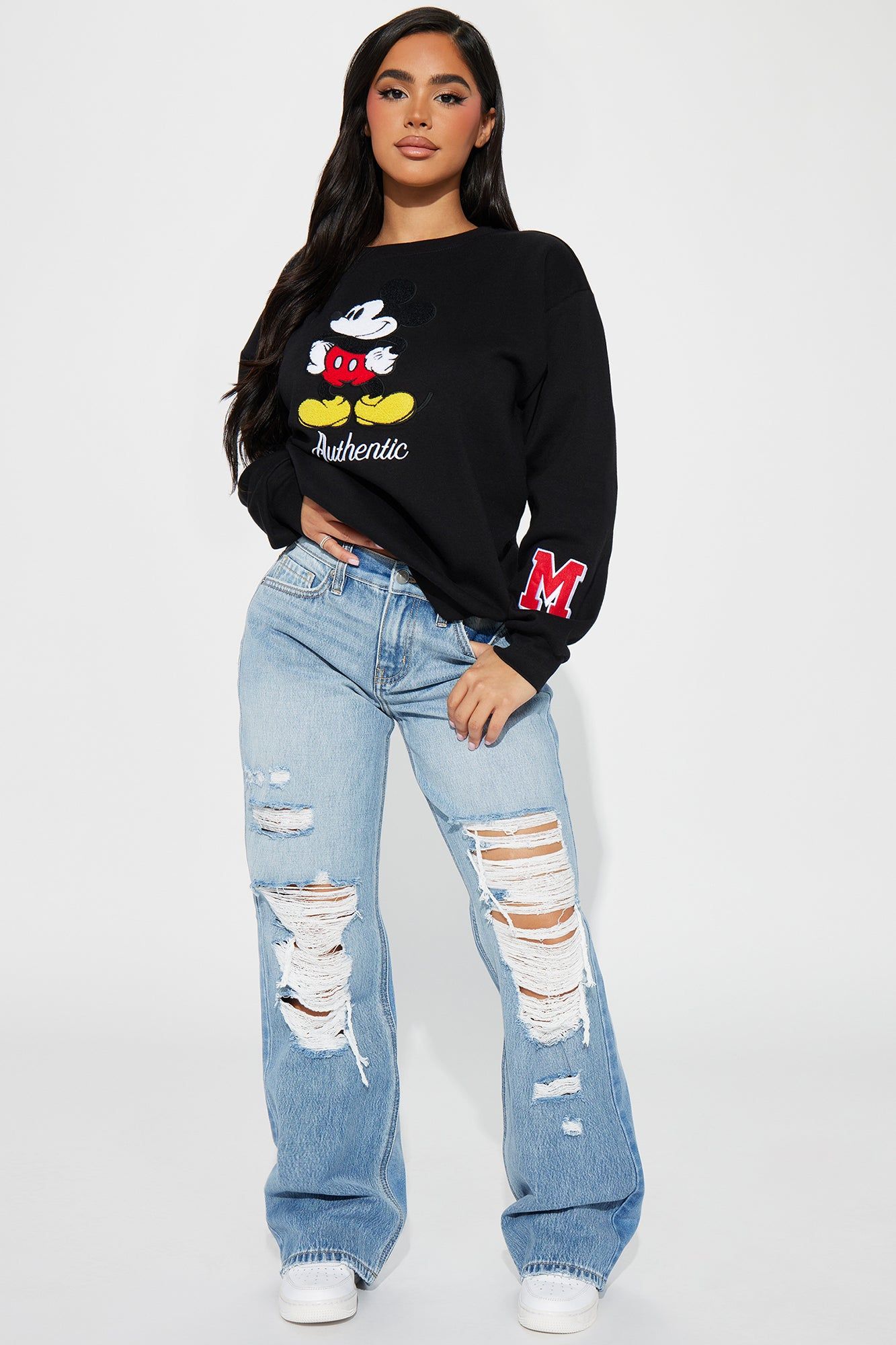 Mickey Mouse Vintage Crew Neck Sweatshirt - Black sold by Fashion Nova product image thumbnail 2