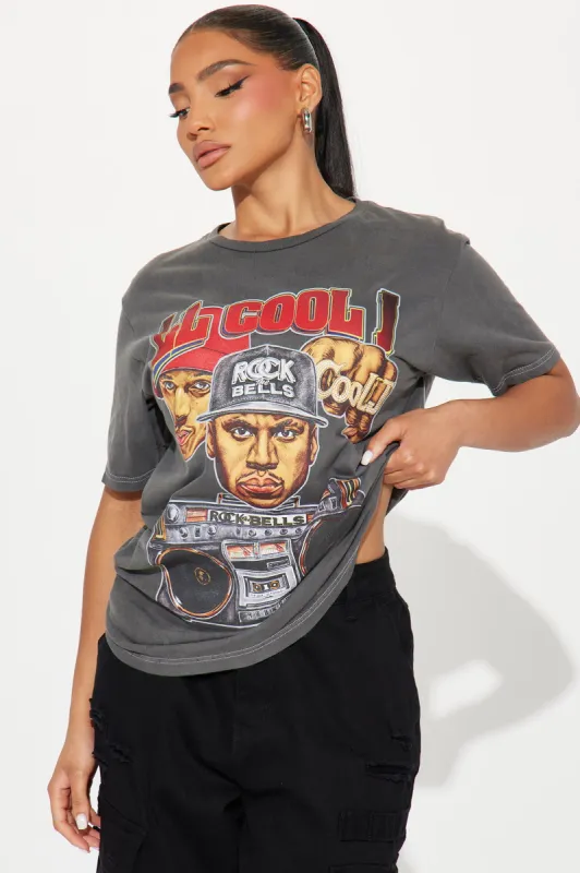 LL Cool J Boomin' Washed Tee - Black Wash sold by Fashion Nova