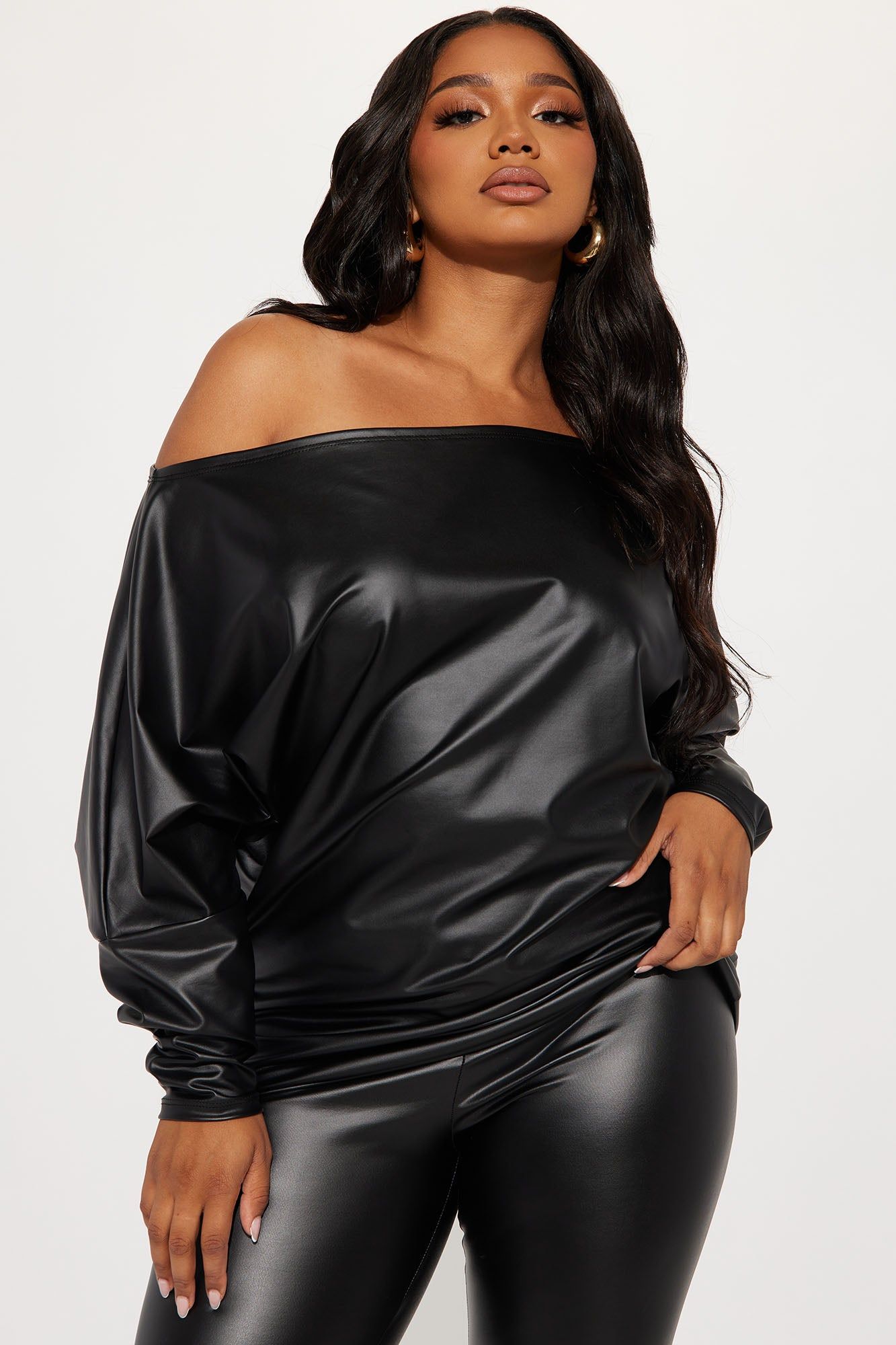 Jessica Off Shoulder Legging Set - Black sold by Fashion Nova product image thumbnail 5