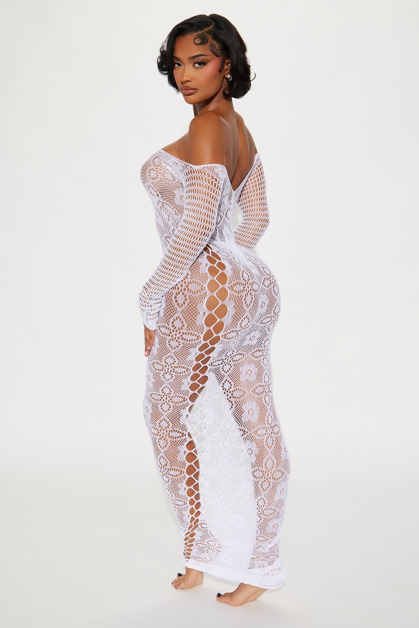 After Last Night Bodystocking Dress - White sold by Fashion Nova product image thumbnail 4