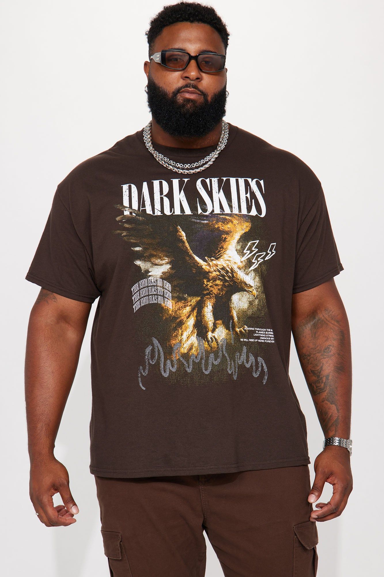 Dark Skies Short Sleeve Tee - Chocolate sold by Fashion Nova product image thumbnail 2