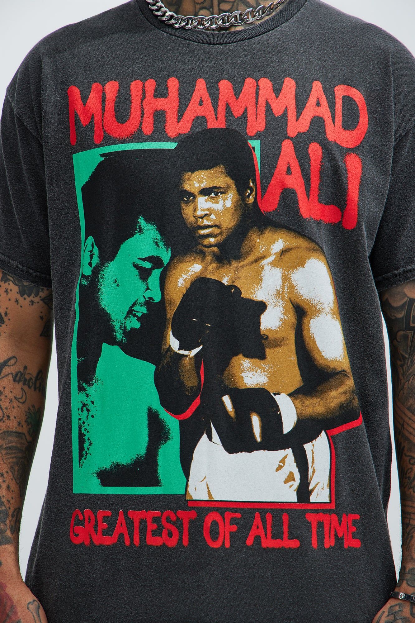 Muhammad Ali GOAT Short Sleeve Tee - Black sold by Fashion Nova product image thumbnail 3