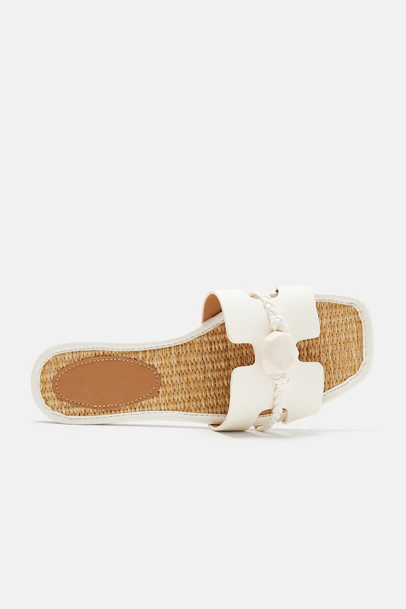 Kiera Braided Flat Sandals - Off White sold by Fashion Nova product image thumbnail 4