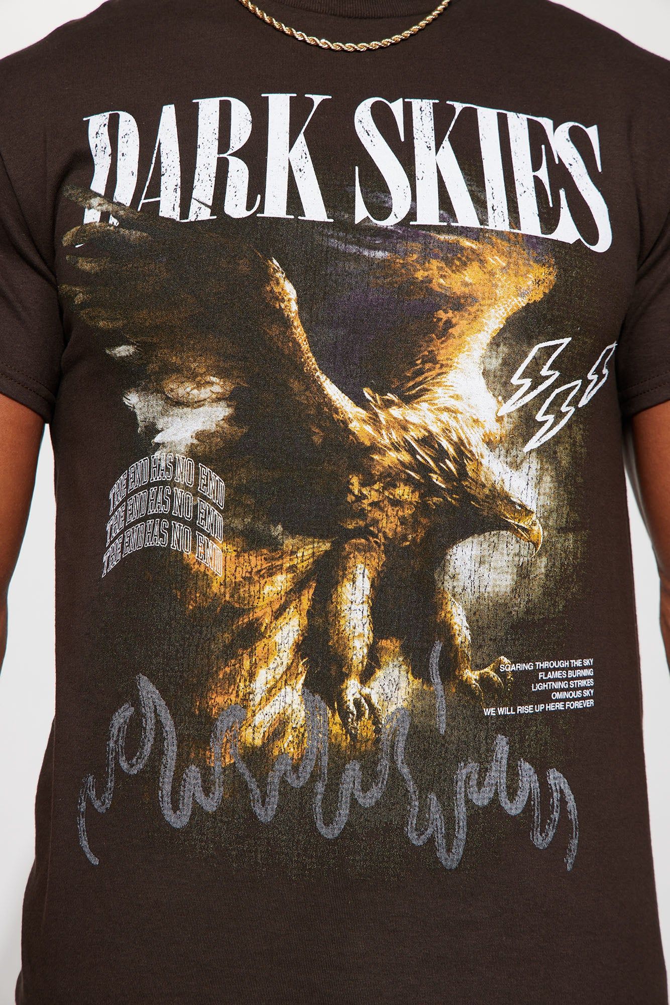Dark Skies Short Sleeve Tee - Chocolate sold by Fashion Nova product image thumbnail 4
