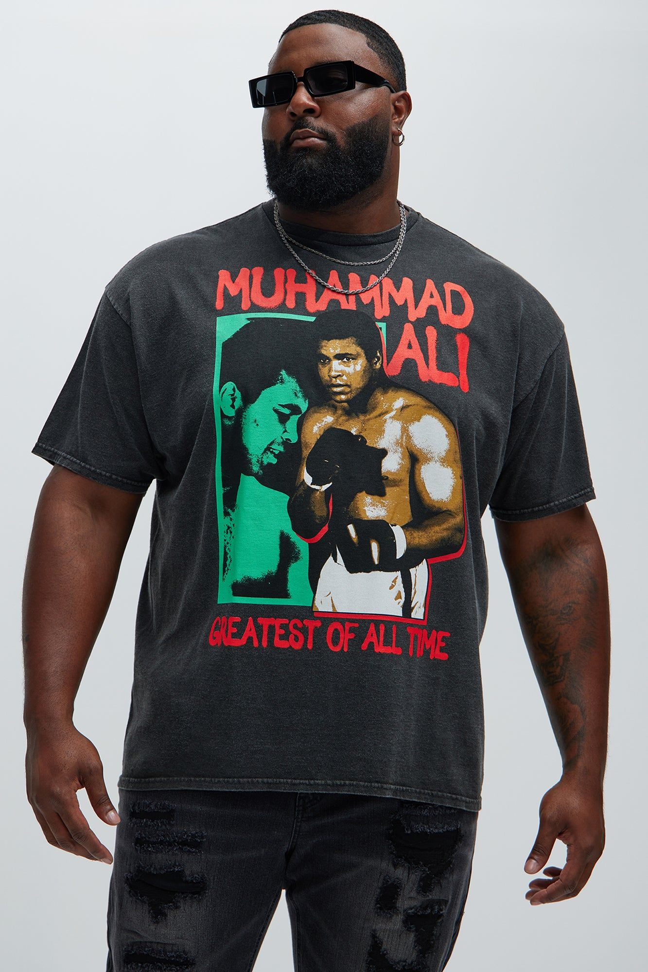 Muhammad Ali GOAT Short Sleeve Tee - Black sold by Fashion Nova product image thumbnail 5