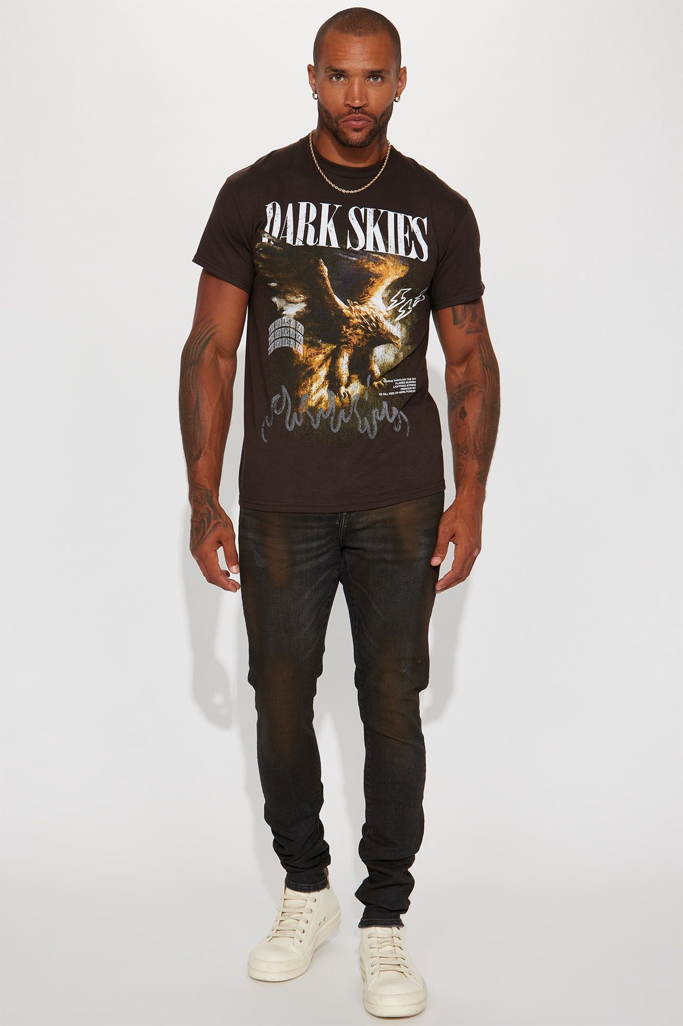 Dark Skies Short Sleeve Tee - Chocolate sold by Fashion Nova product image thumbnail 3