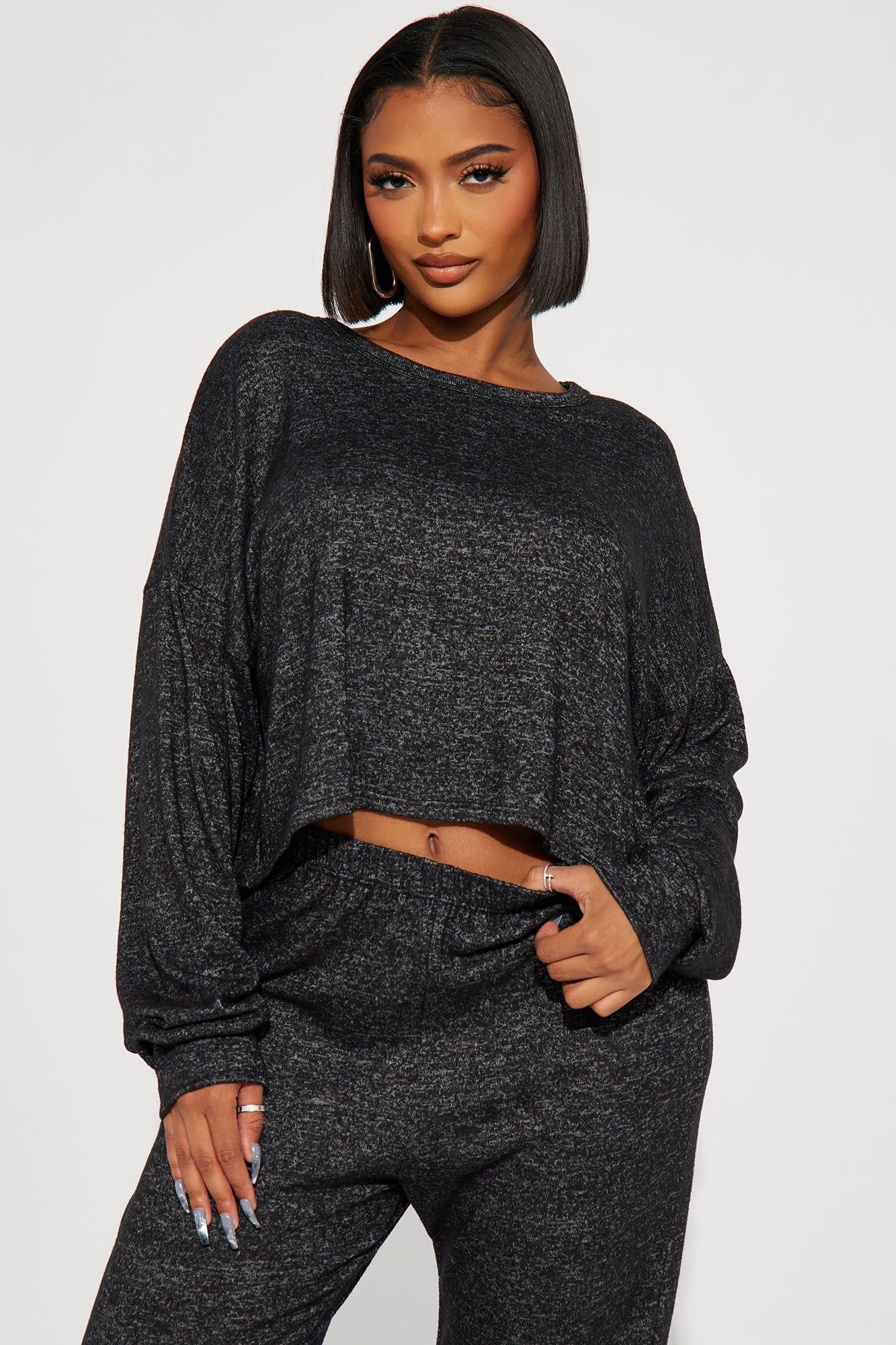 All Yours Cozy Jogger Set - Black sold by Fashion Nova product image thumbnail 2