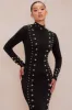 Vixen Studded Maxi Dress - Black sold by Fashion Nova