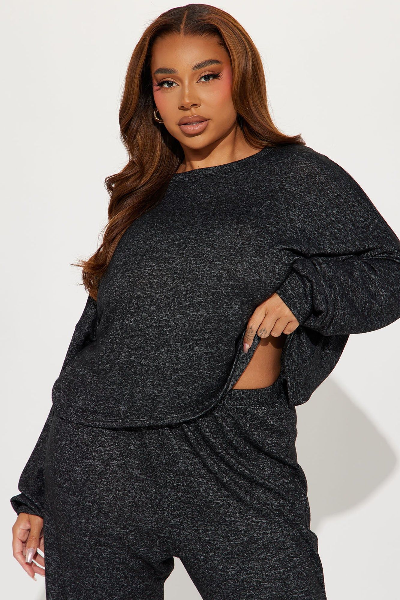 All Yours Cozy Jogger Set - Black sold by Fashion Nova product image thumbnail 5