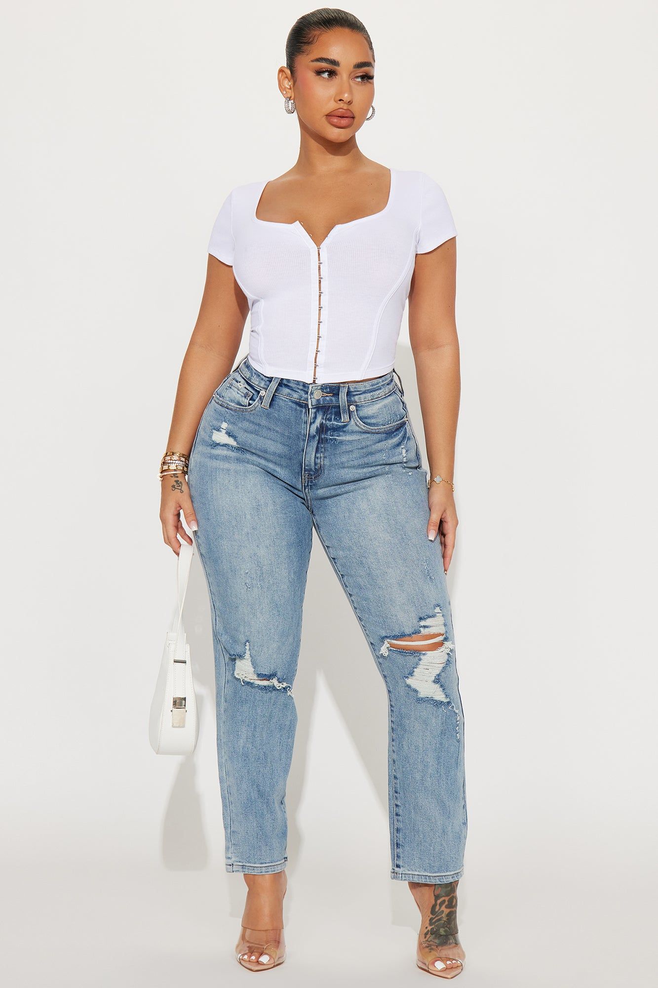 Giselle Rib Top - Off White sold by Fashion Nova product image thumbnail 2