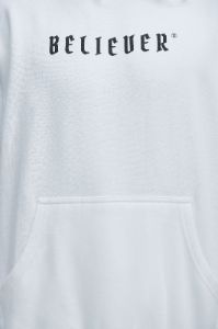 Believer Hoodie - White sold by Fashion Nova