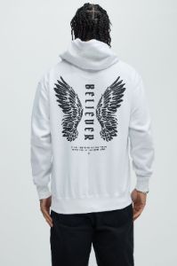 Believer Hoodie - White sold by Fashion Nova