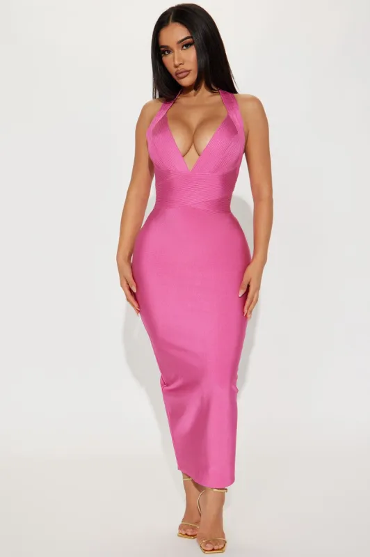 Tiffani Bandage Maxi Dress - Pink sold by Fashion Nova