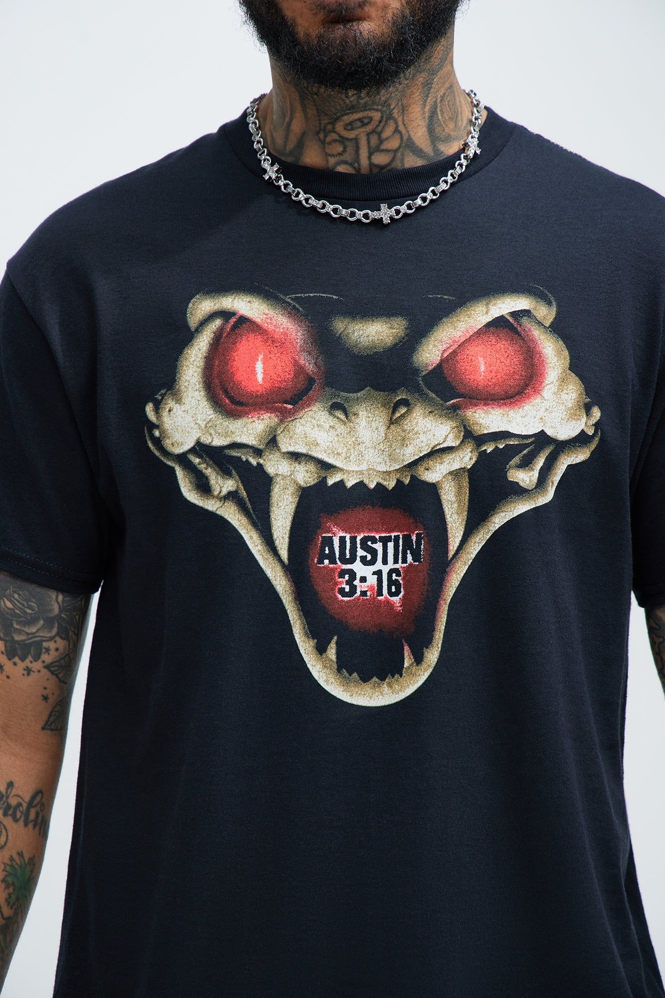 WWE Stone Cold Don't Trust Anybody Short Sleeve Tee - Black sold by Fashion Nova product image thumbnail 2