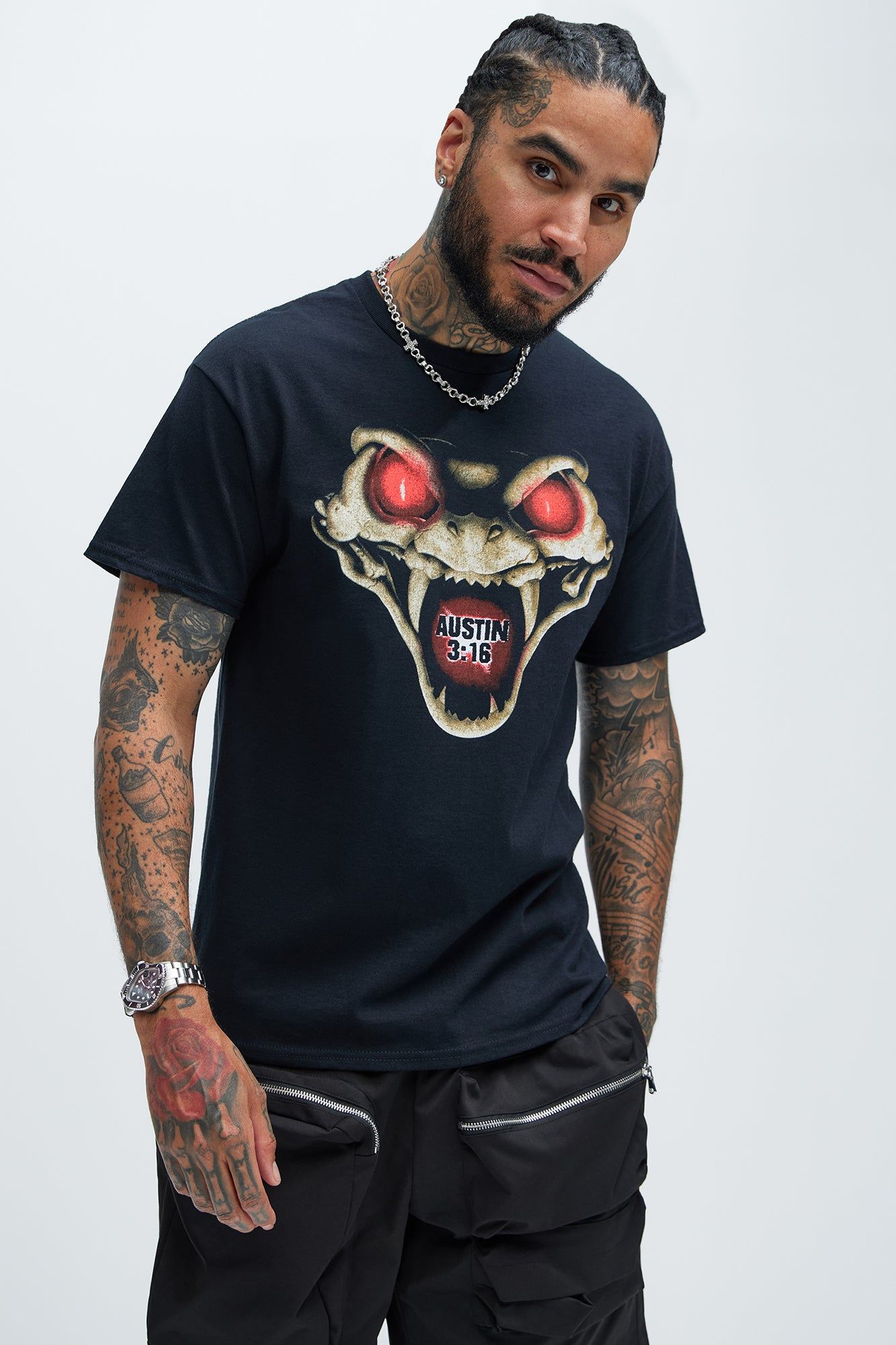 WWE Stone Cold Don't Trust Anybody Short Sleeve Tee - Black sold by Fashion Nova