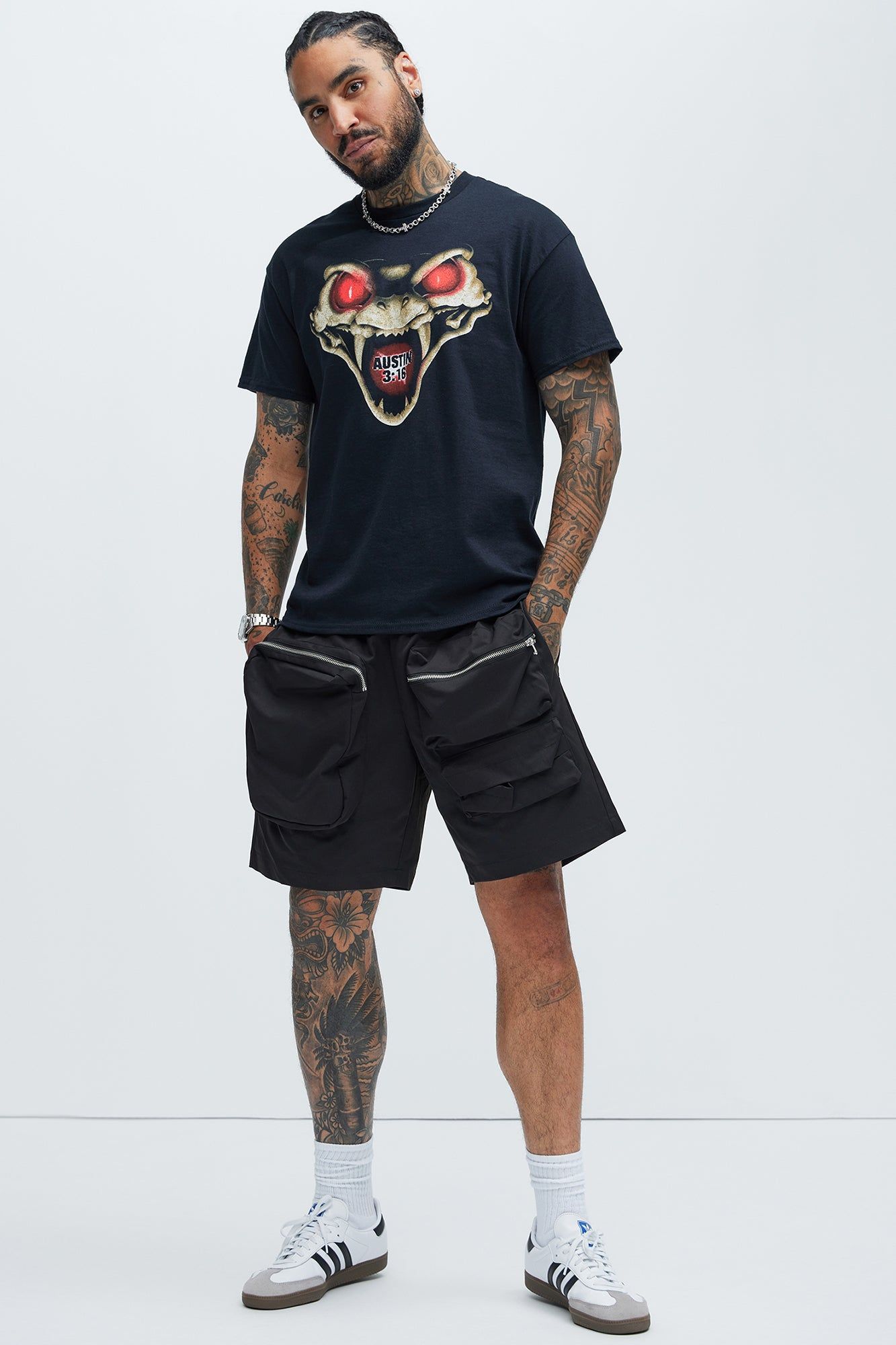 WWE Stone Cold Don't Trust Anybody Short Sleeve Tee - Black sold by Fashion Nova product image thumbnail 3