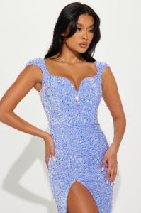 Luminous Sequin Velvet Maxi Dress - Lavender sold by Fashion Nova