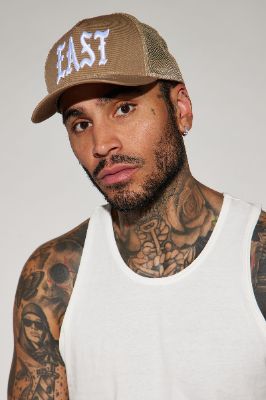 East Side Twill Trucker Hat - Tan sold by Fashion Nova