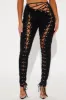 Mission Accomplished Lace Up Skinny Pant - Black sold by Fashion Nova