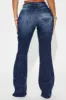 Get The Memo Stretch Flare Jeans - Dark Wash sold by Fashion Nova