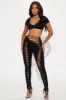 Mission Accomplished Lace Up Skinny Pant - Black sold by Fashion Nova