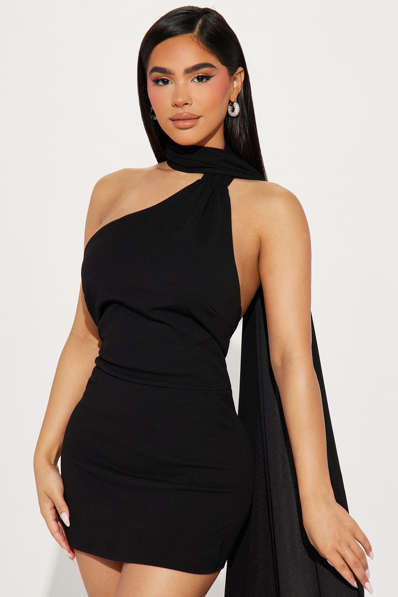 Slay The Night Draped Romper - Black sold by Fashion Nova