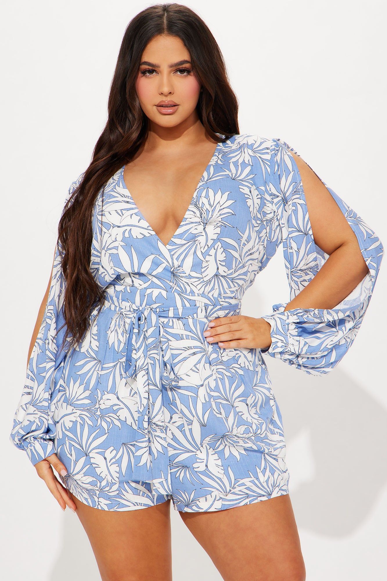 Bahama Adventures Romper - Blue/combo sold by Fashion Nova product image thumbnail 4