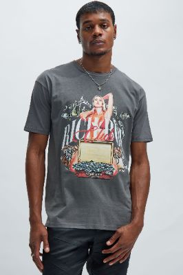 Rich Boy Club Short Sleeve Tee - Grey sold by Fashion Nova