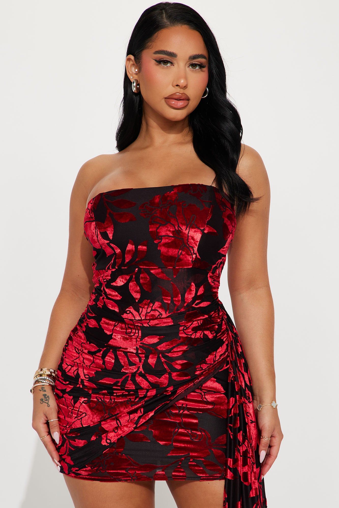 Eve Mesh Mini Dress - Red sold by Fashion Nova product image thumbnail 2