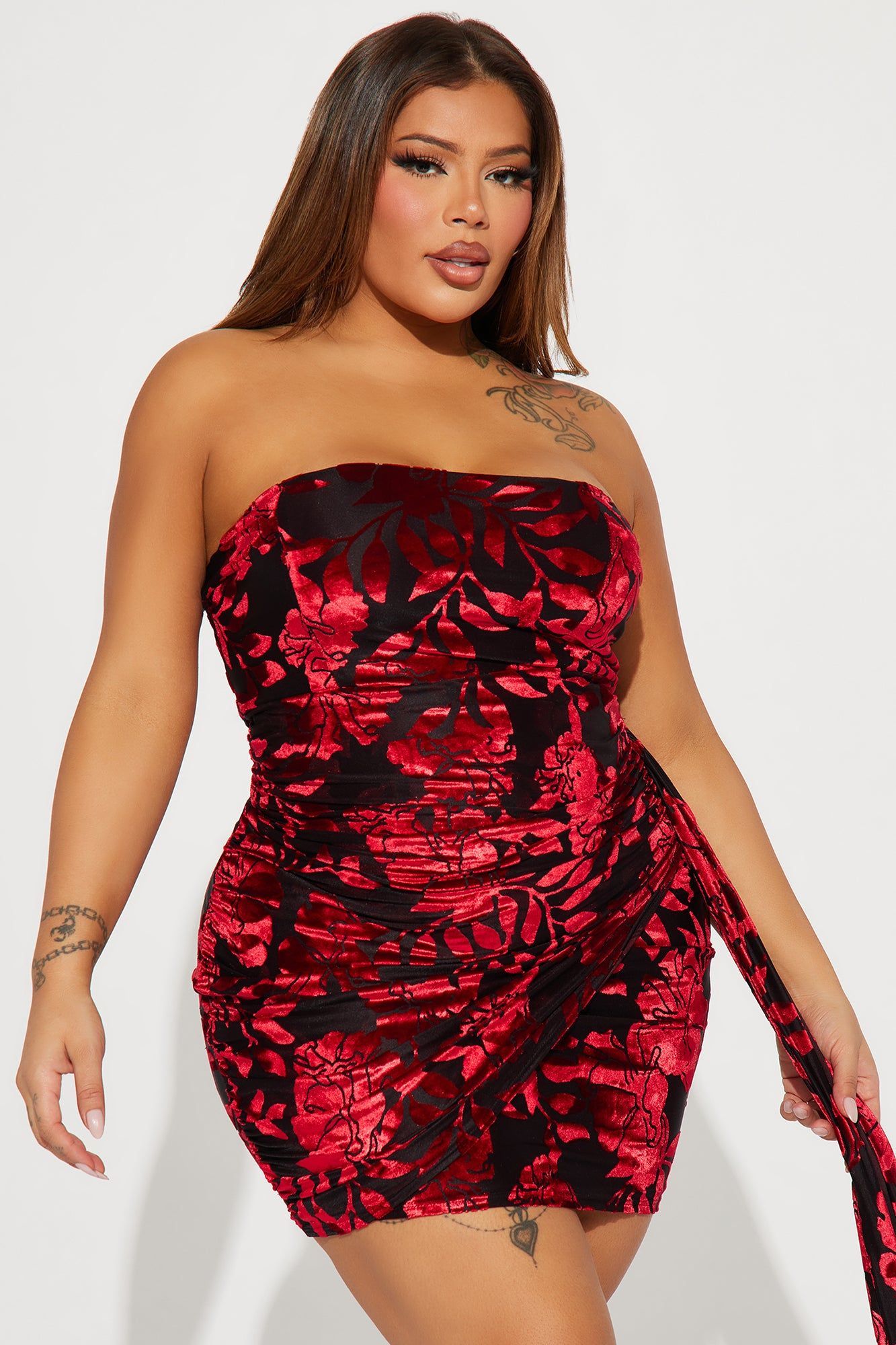Eve Mesh Mini Dress - Red sold by Fashion Nova product image thumbnail 4