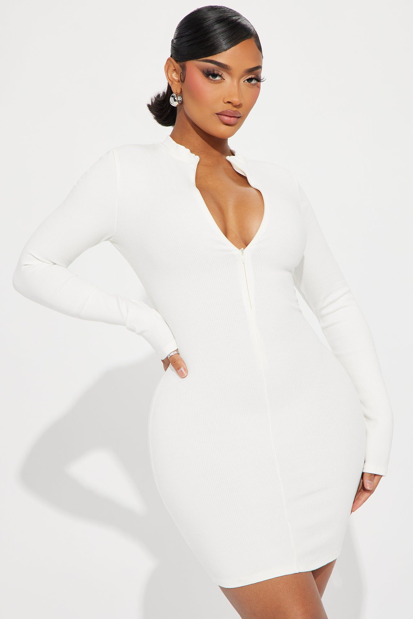 Selma Snatched Mini Dress - Off White sold by Fashion Nova product image thumbnail 2
