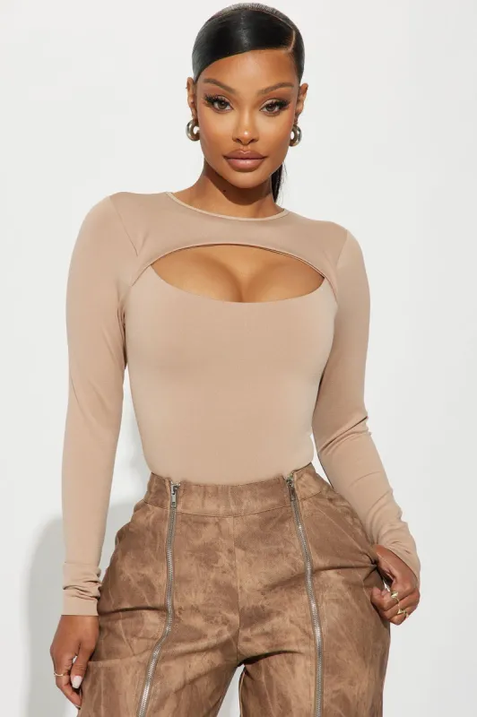 Eve Double Lined Top - Taupe sold by Fashion Nova